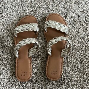 Target, A new day, gold braided sandals, Size 8